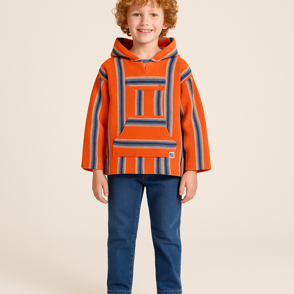 Heritage Baja Hoodie – Kids Pullover for Cool Days & Cultural Style