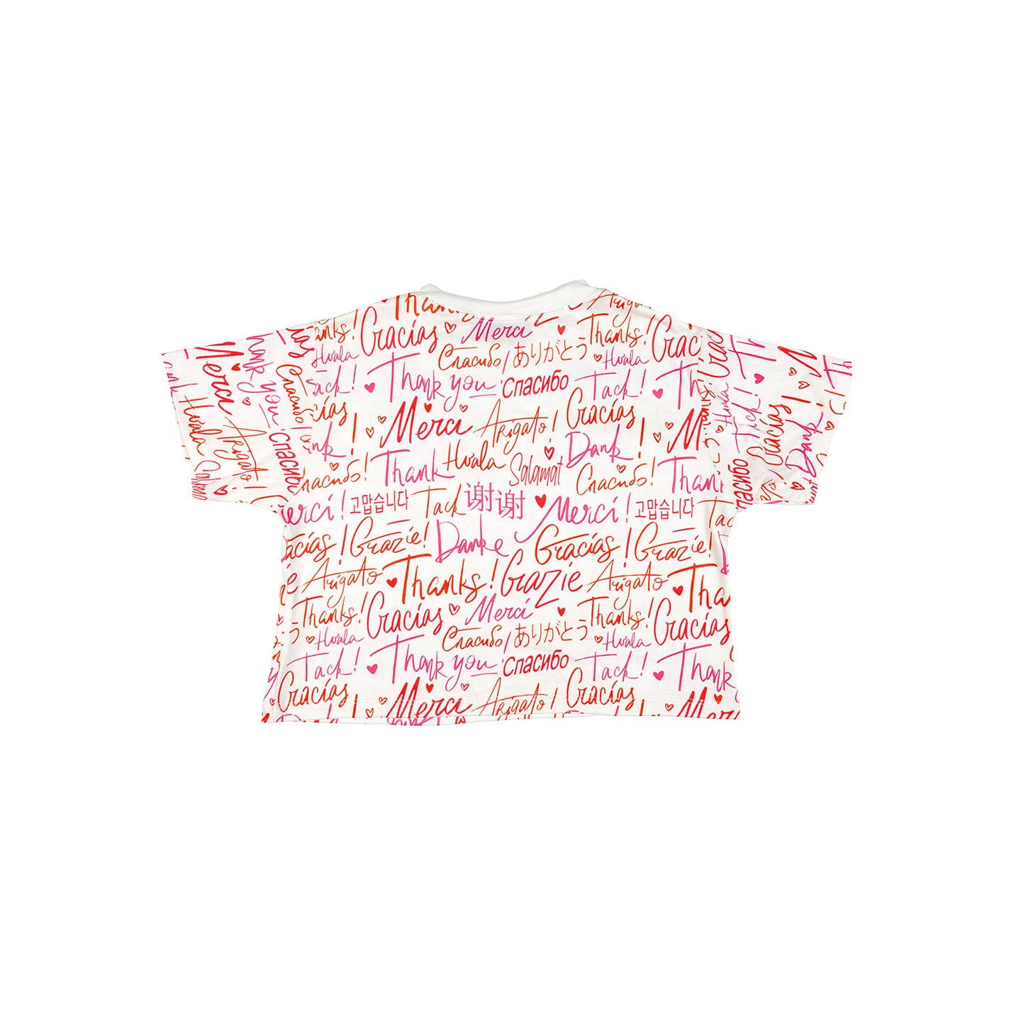 Girls Thank You Cropped T-Shirt | Multicultural Kids Clothing