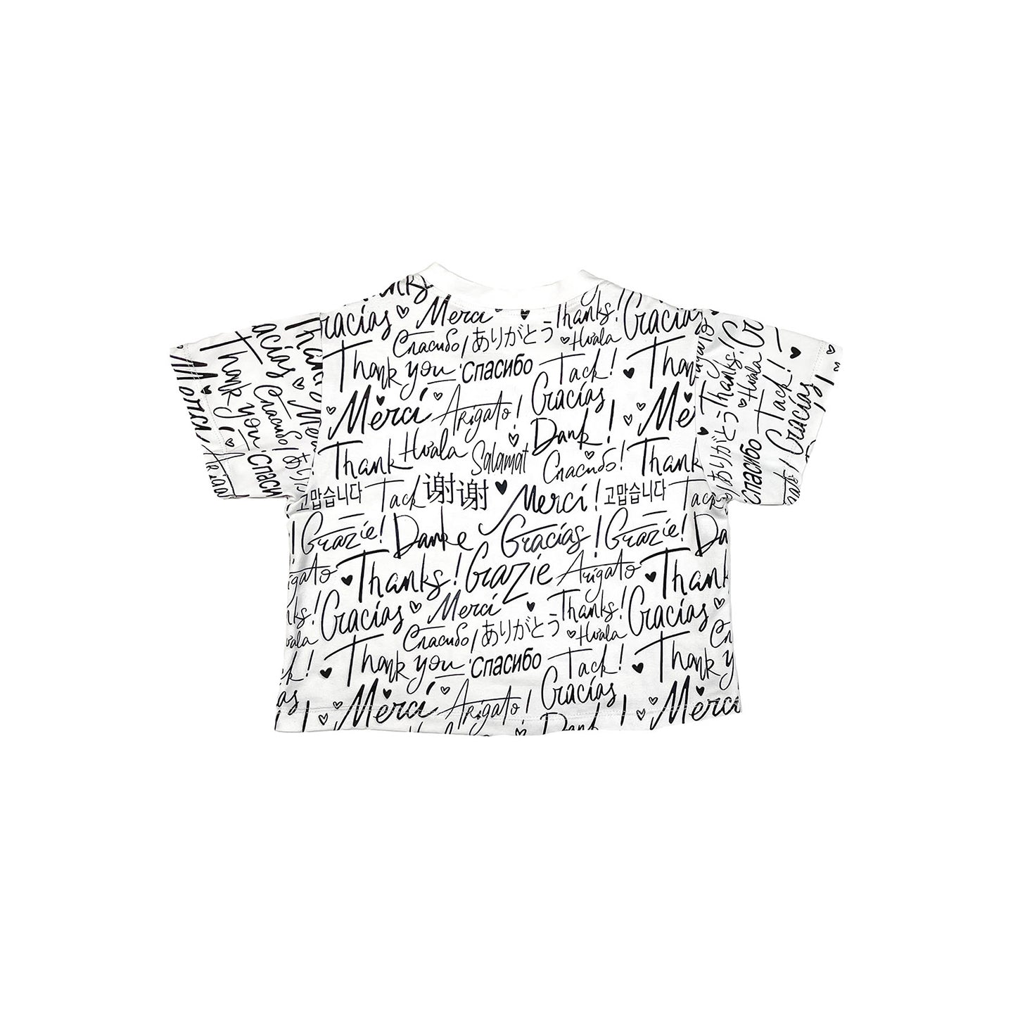 Girls Thank You Cropped T-Shirt | Multicultural Kids Clothing