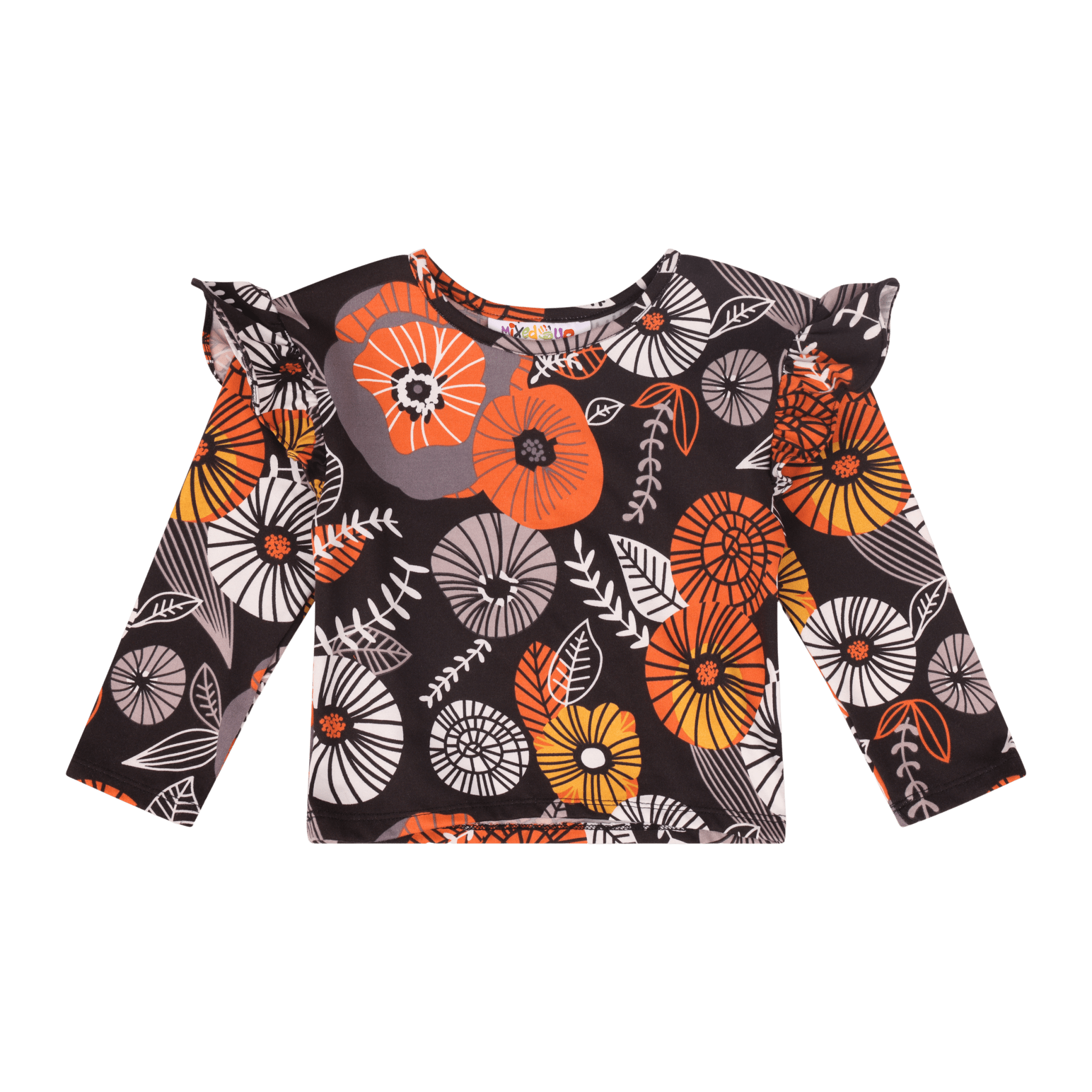 Baby Girls Ruffle Flutter Sleeve Top | Multicultural Kids Clothing - Mixed Up Clothing