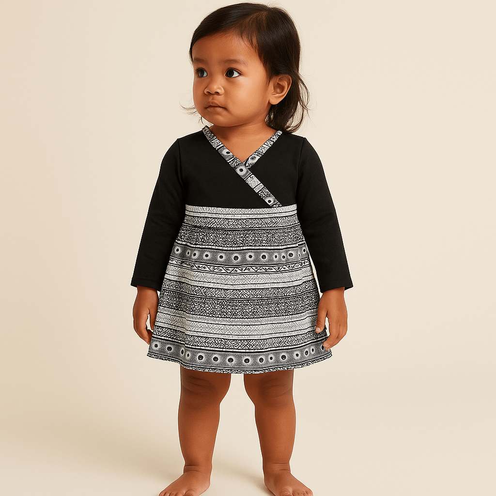 Baby Henna Stripe Dress - Mixed Up Clothing