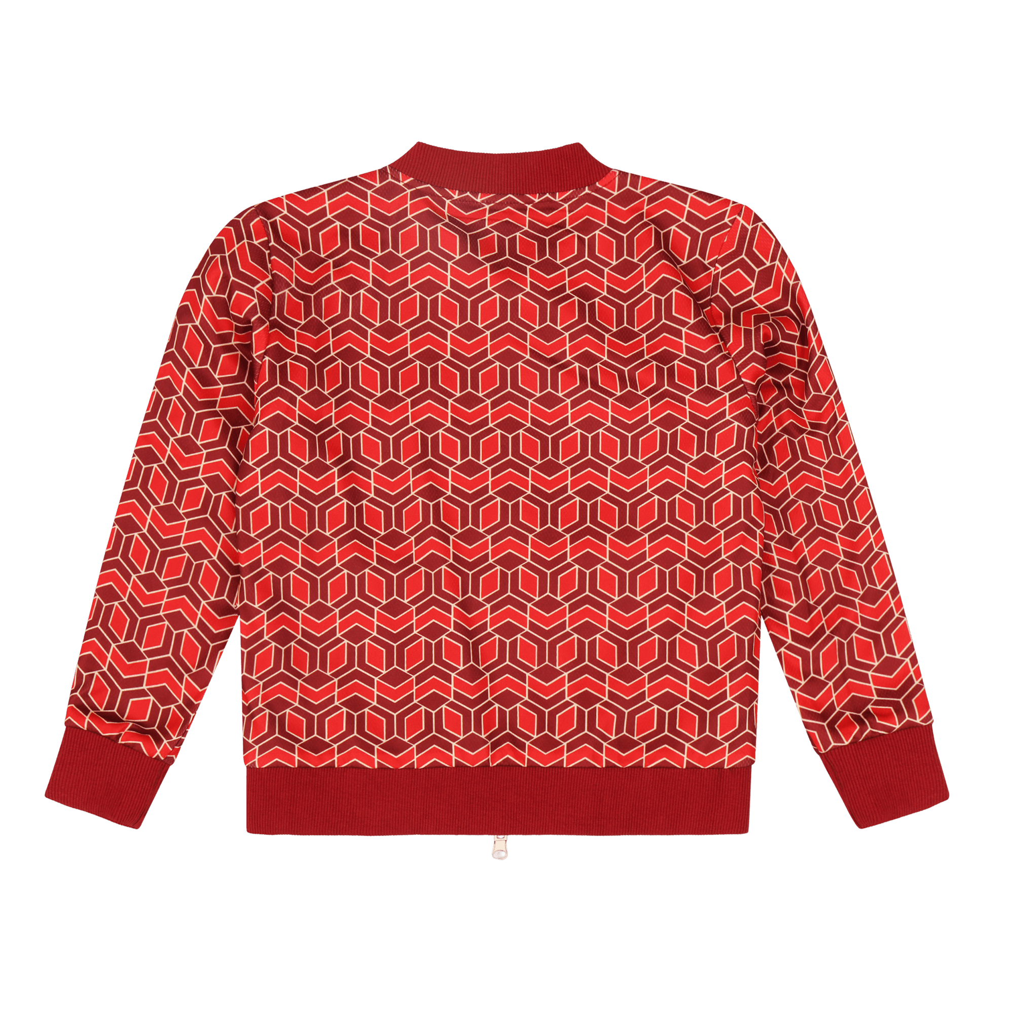Girls Reversible Zip up Lightweight Bomber Jacket - Red Multicolor | Multicultural Kids Clothing - Mixed Up Clothing