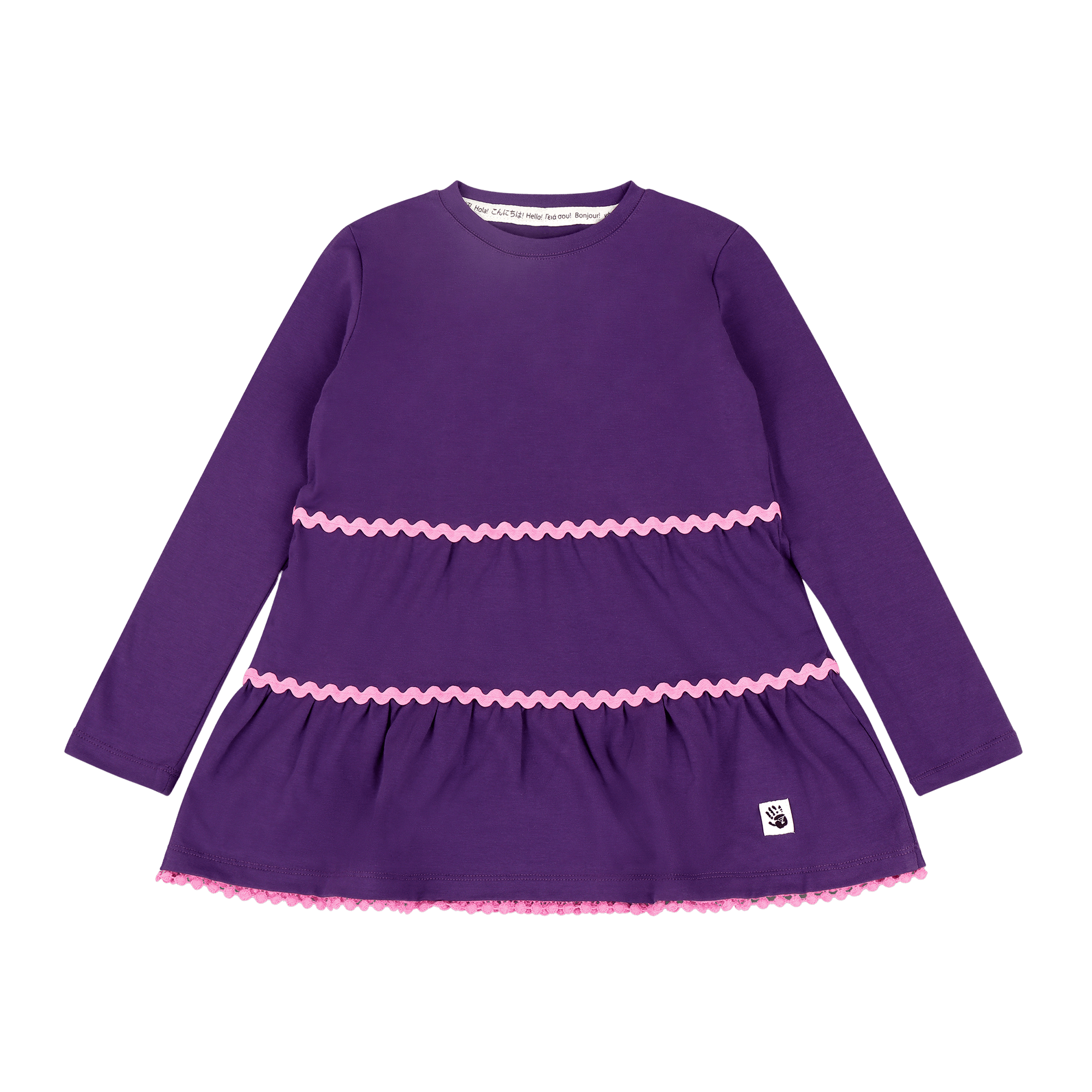 Girls Ruffle Hem Tiered Tunic and Legging Set - Purple Multicolor Stripe | Multicultural Kids Clothing - Mixed Up Clothing