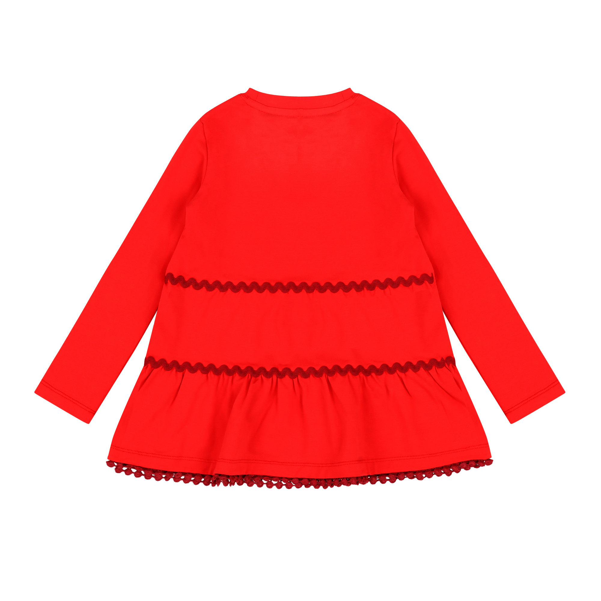 Girls Ruffle Hem Tiered Tunic and Legging Set - Red Multicolor | Multicultural Kids Clothing - Mixed Up Clothing