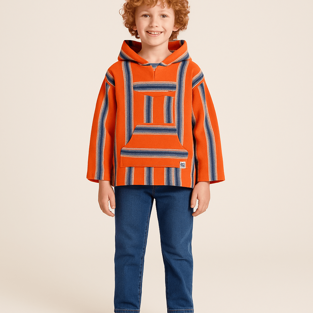 Heritage Baja Hoodie – Kids Pullover for Cool Days & Cultural Style - Mixed Up Clothing