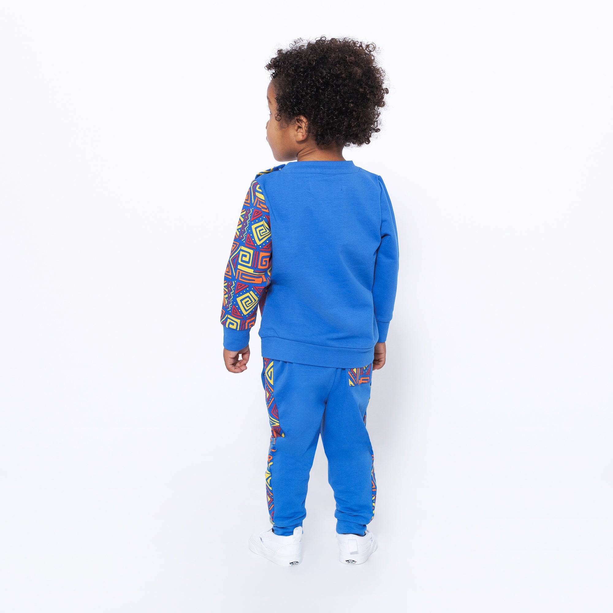 Infant Crewneck Sweatshirt and Jogger Pants Set - Blue Multicolor | Multicultural Kids Clothing - Mixed Up Clothing