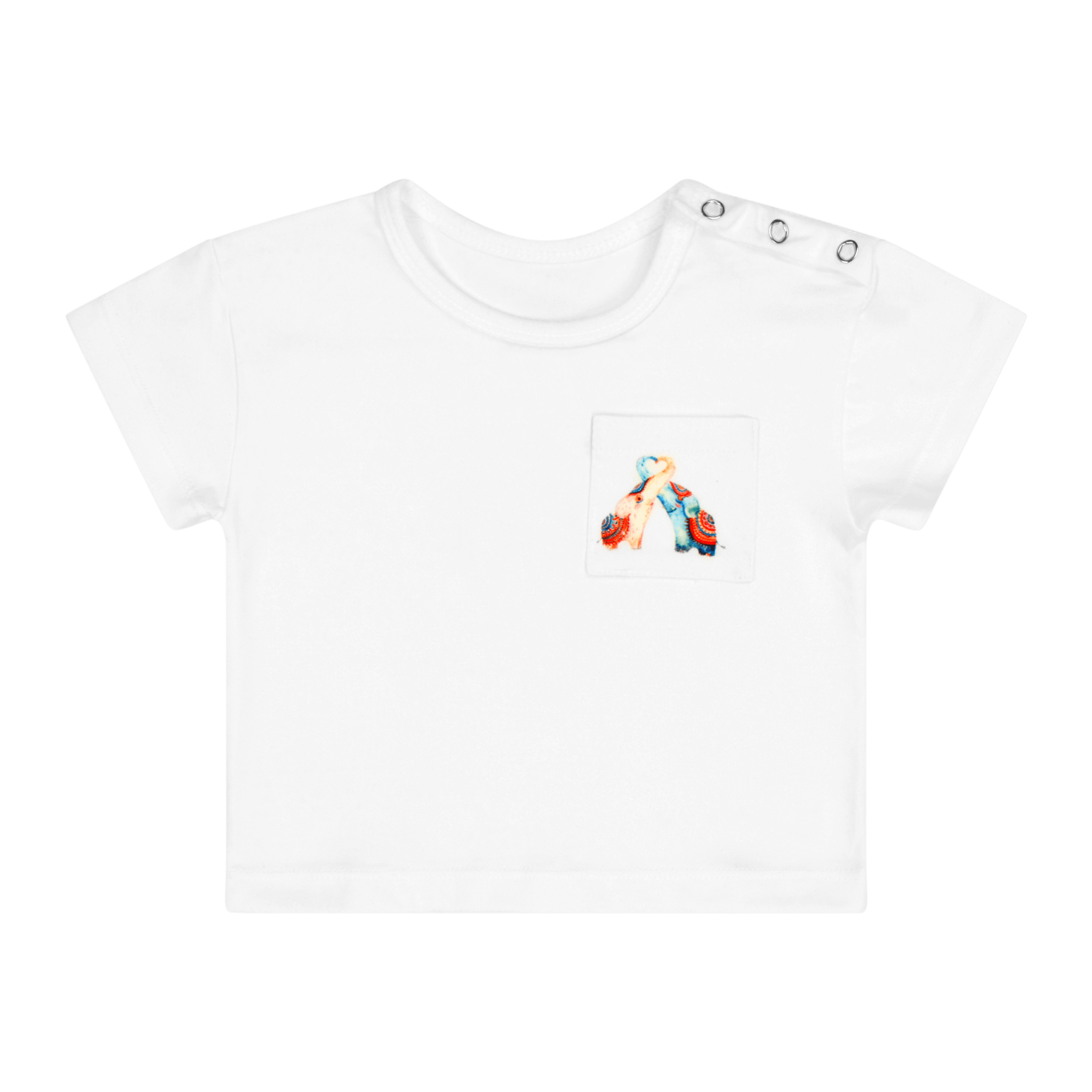 Infant Elefante Pocket T-Shirt | Multicultural Kids Clothing - Mixed Up Clothing