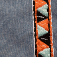 Baby wearing Mixed Up Clothing’s multicultural woven cotton short sleeve Hemd button-down shirt.