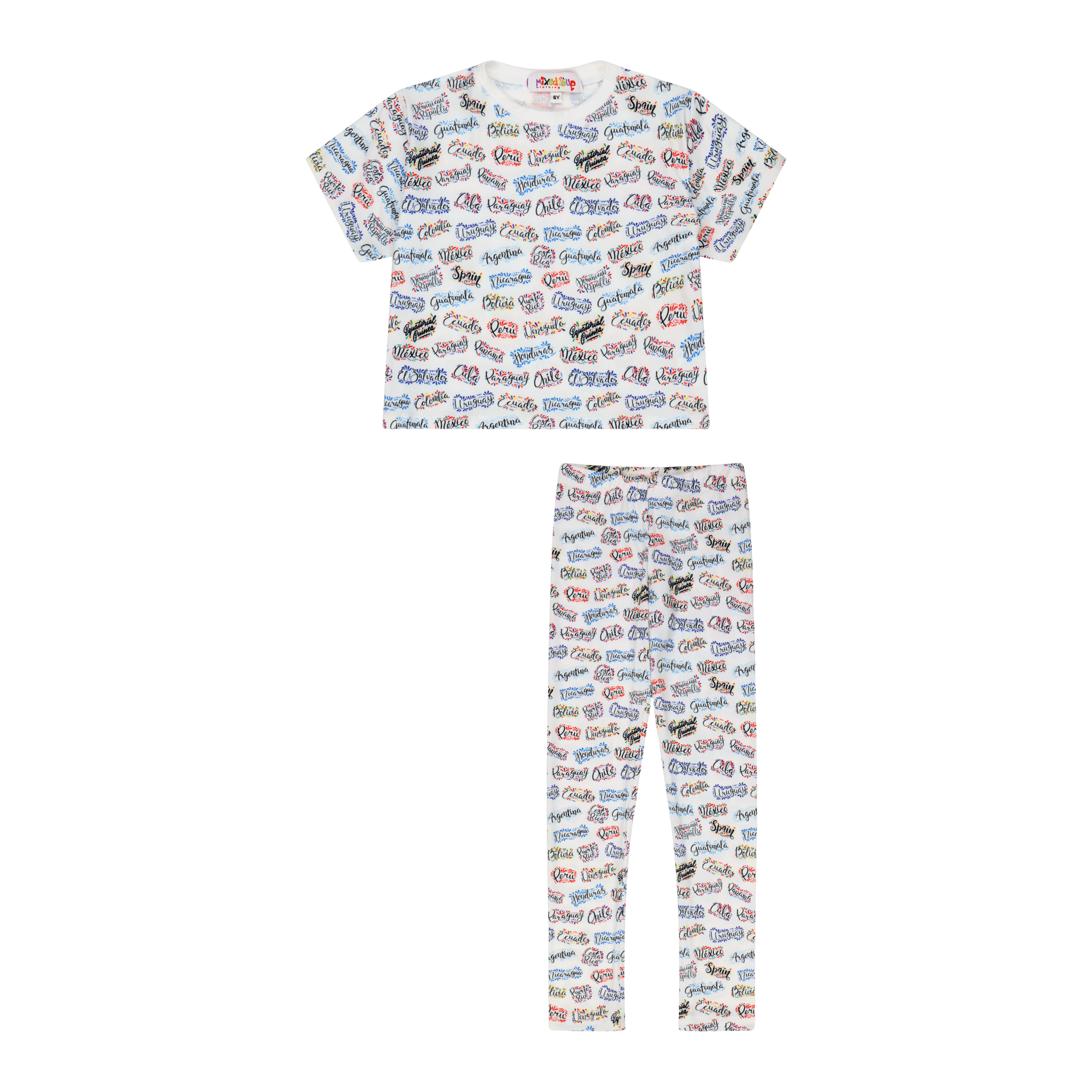 Paises Leggings Set | Multicultural Kids Clothing - Mixed Up Clothing