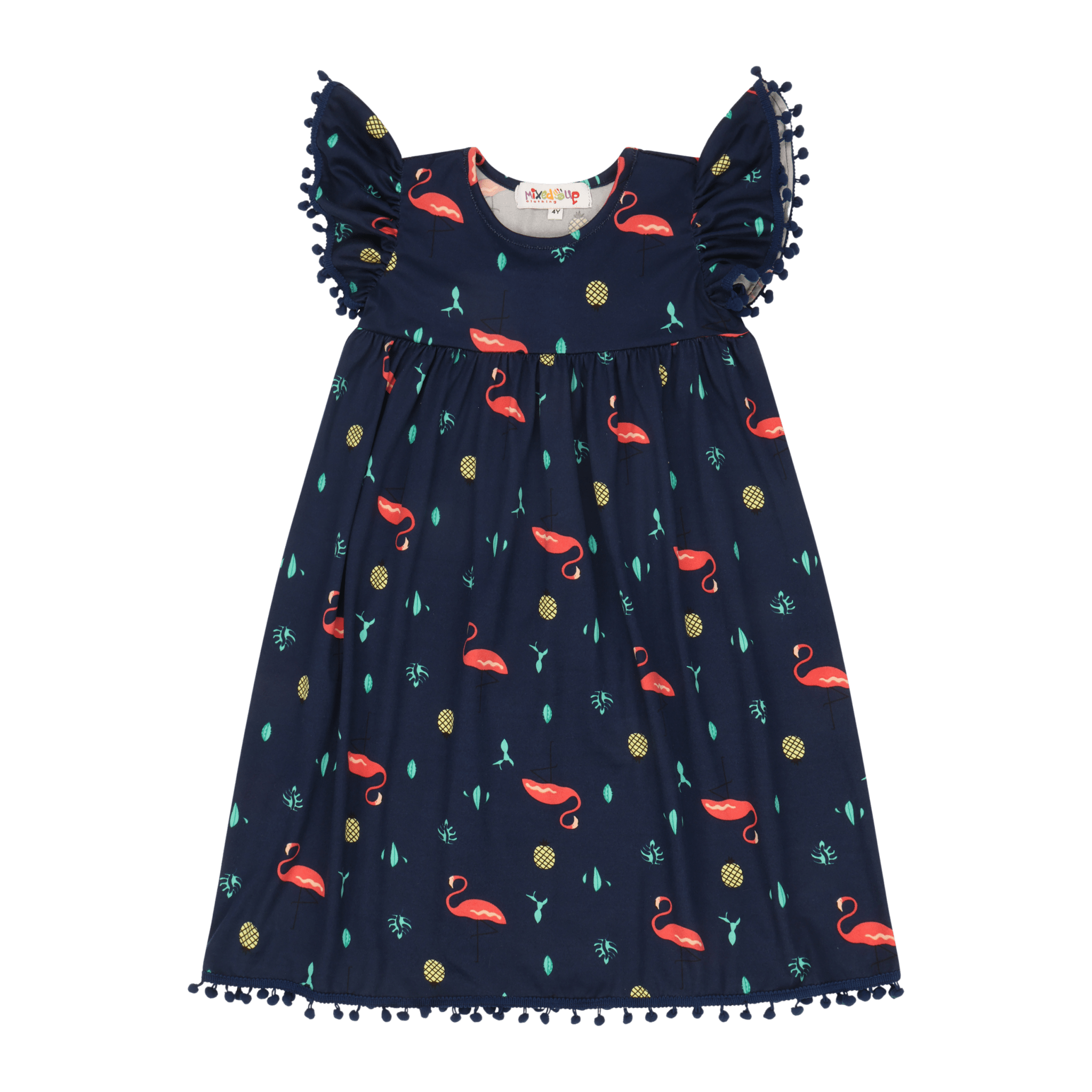 Vestito Pom - pom Dress | Multicultural Kids Clothing - Mixed Up Clothing