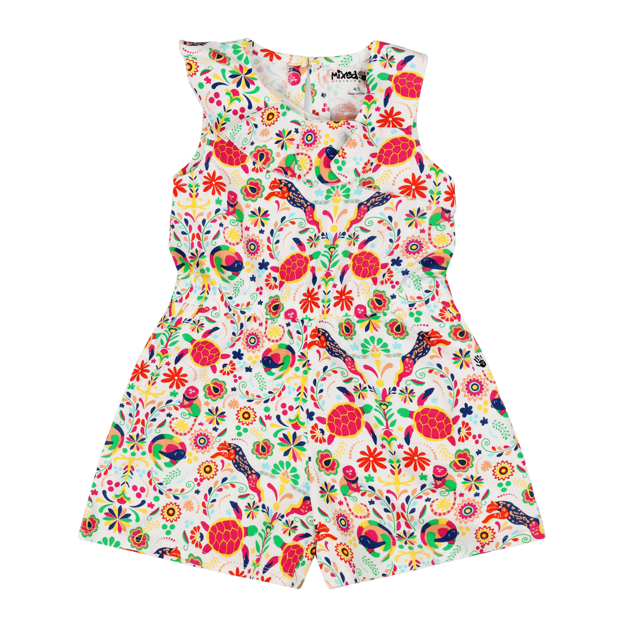 Volant Ruffle Shorts Romper | Multicultural Kids Clothing - Mixed Up Clothing