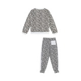 Kids Crewneck Sweatshirt and Jogger Pants Set - Black/White-Hello