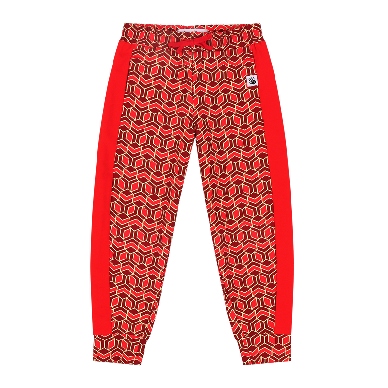 Boys Crewneck Sweatshirt and Jogger Pants Set - Red Multicolor
