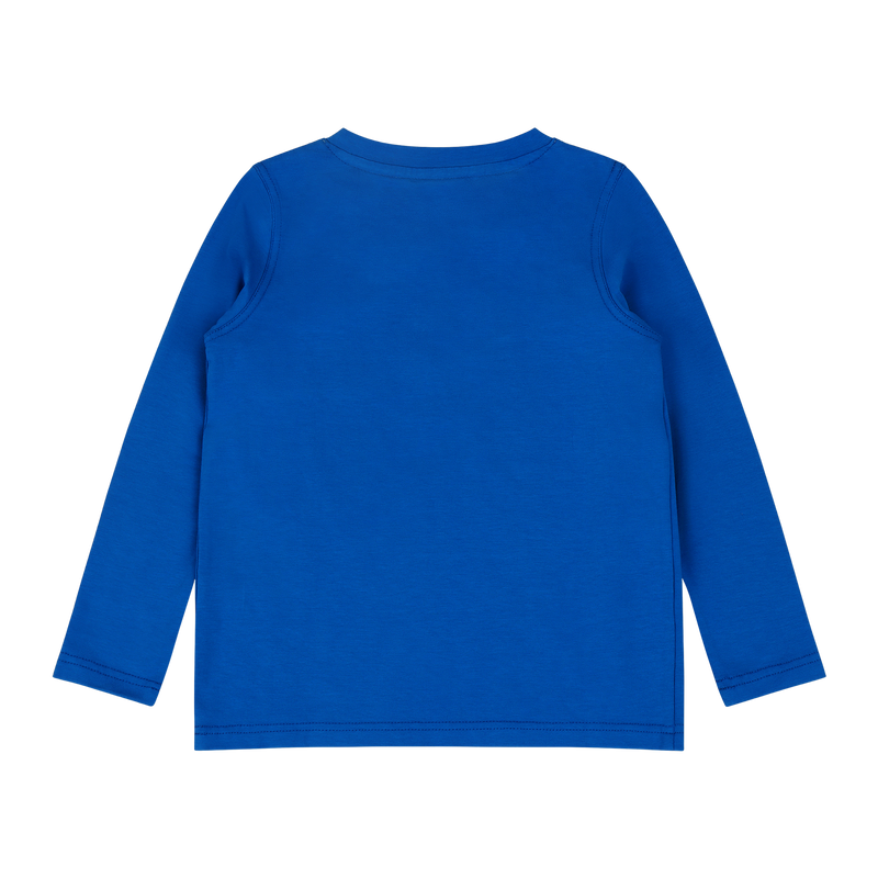 Boys Pocket Long-Sleeve Henley Shirt - Blue