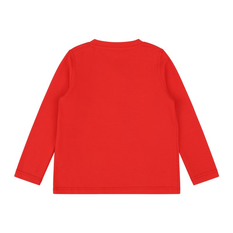 Boys Pocket Long-Sleeve Henley Shirt - Red
