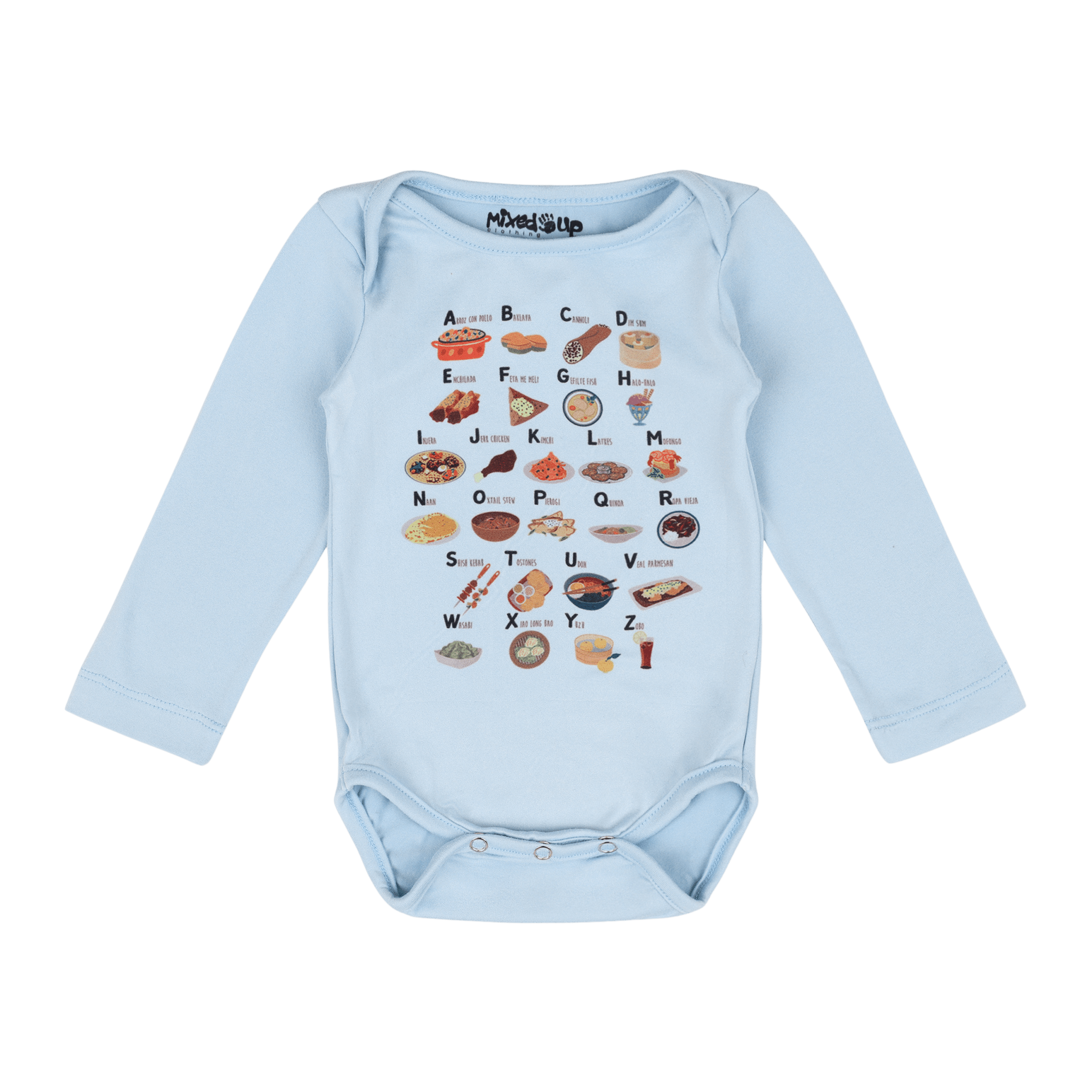 Alphabet Long Sleeve Bodysuit | Multicultural Kids Clothing - Mixed Up Clothing