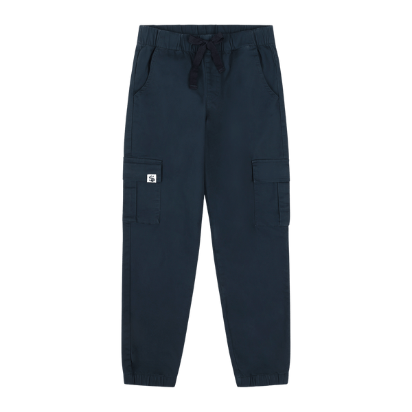 Boys Relaxed Fit Drawstring Cargo Jogger Pants - Blue | Multicultural Kids Clothing - Mixed Up Clothing