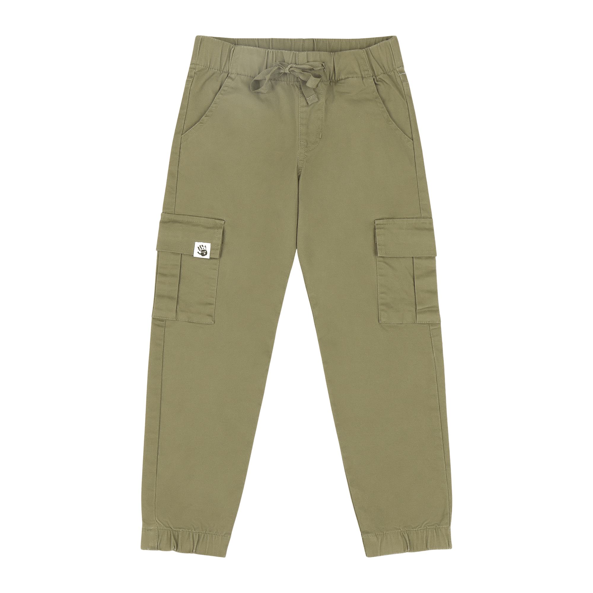 Boys Relaxed Fit Drawstring Cargo Jogger Pants - Olive | Multicultural Kids Clothing - Mixed Up Clothing