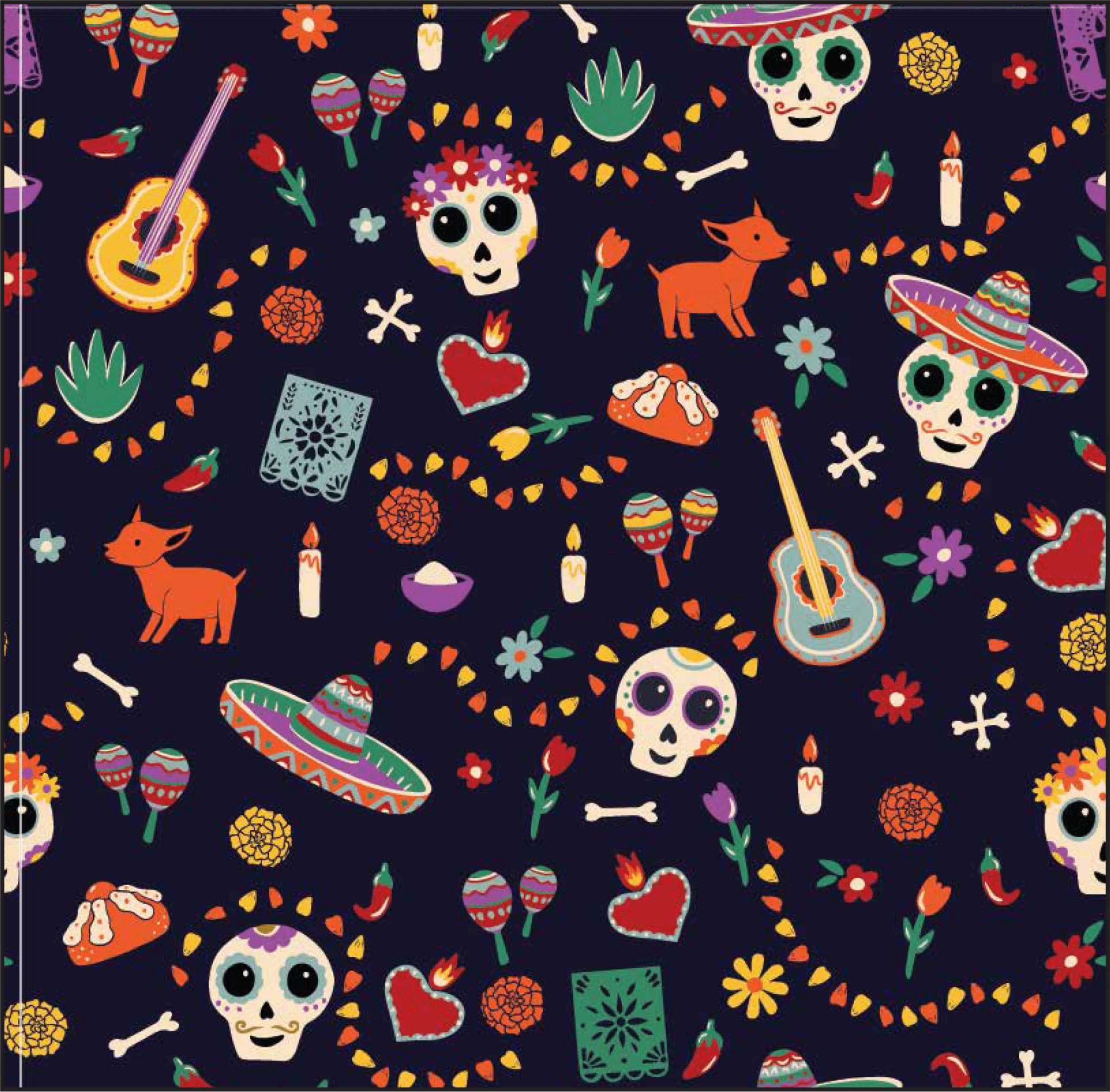 Día de los Muertos 2 - Piece Set – Calaveras & Icons Print - Mixed Up Clothing