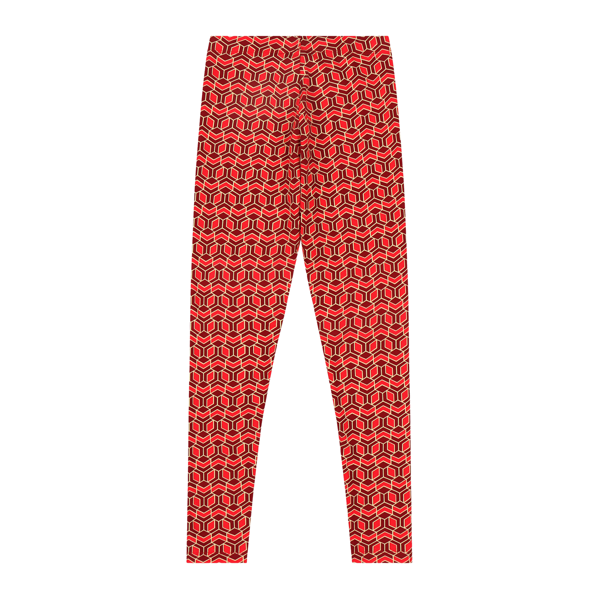 Girls Ruffle Hem Tiered Tunic and Legging Set - Red Multicolor | Multicultural Kids Clothing - Mixed Up Clothing