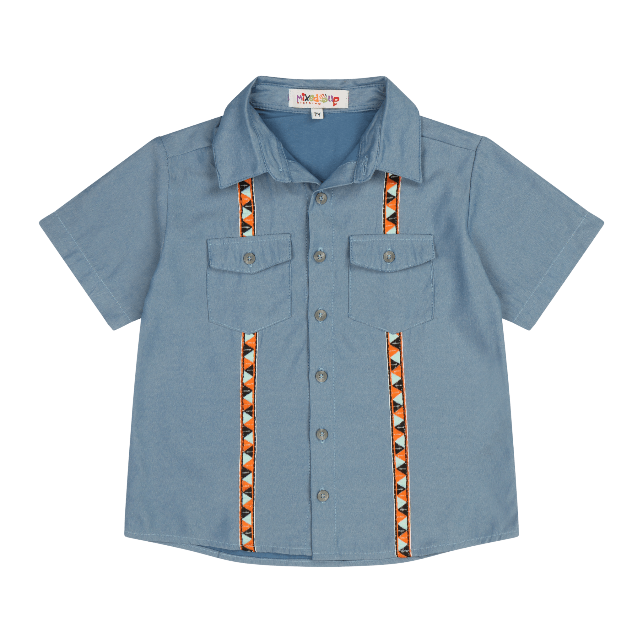 Hemd Short Sleeve Button Down Shirt | Multicultural Kids Clothing - Mixed Up Clothing