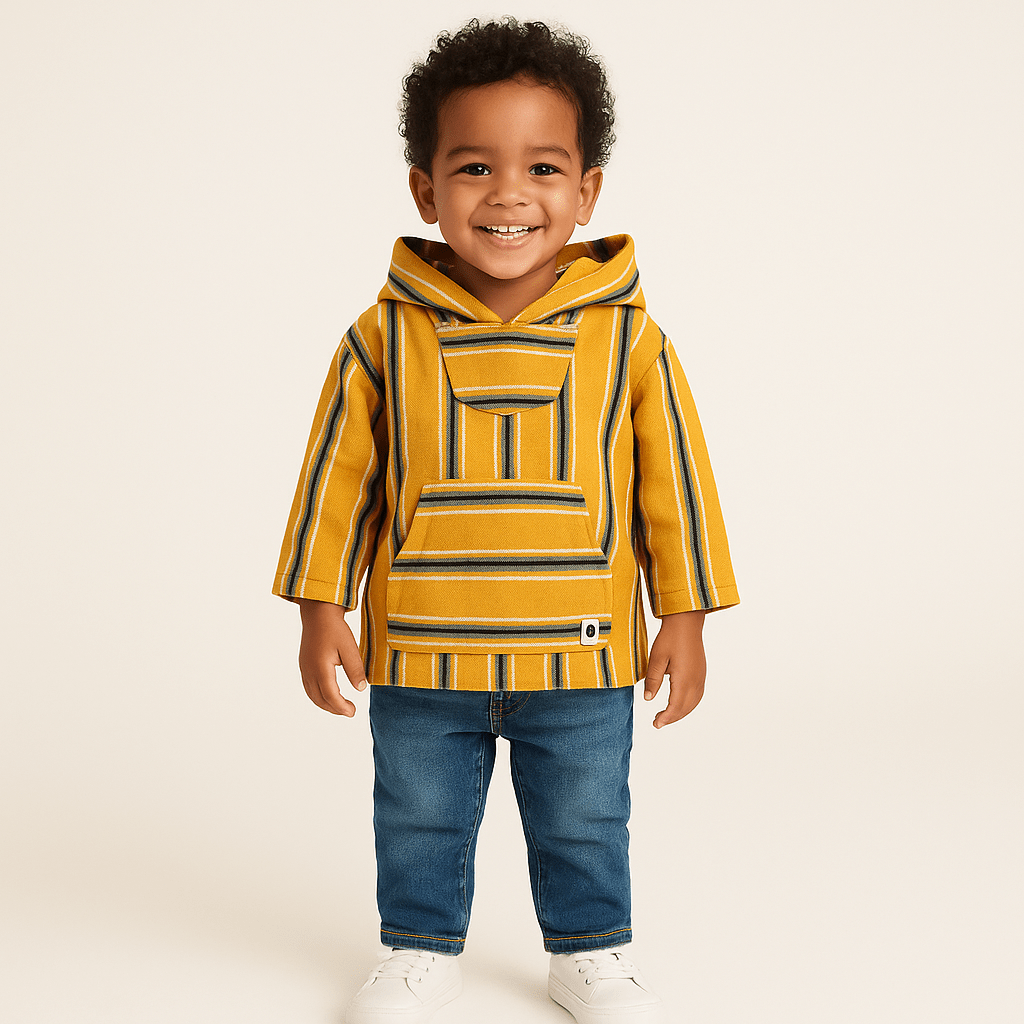 Heritage Baja Hoodie – Kids Pullover for Cool Days & Cultural Style - Mixed Up Clothing