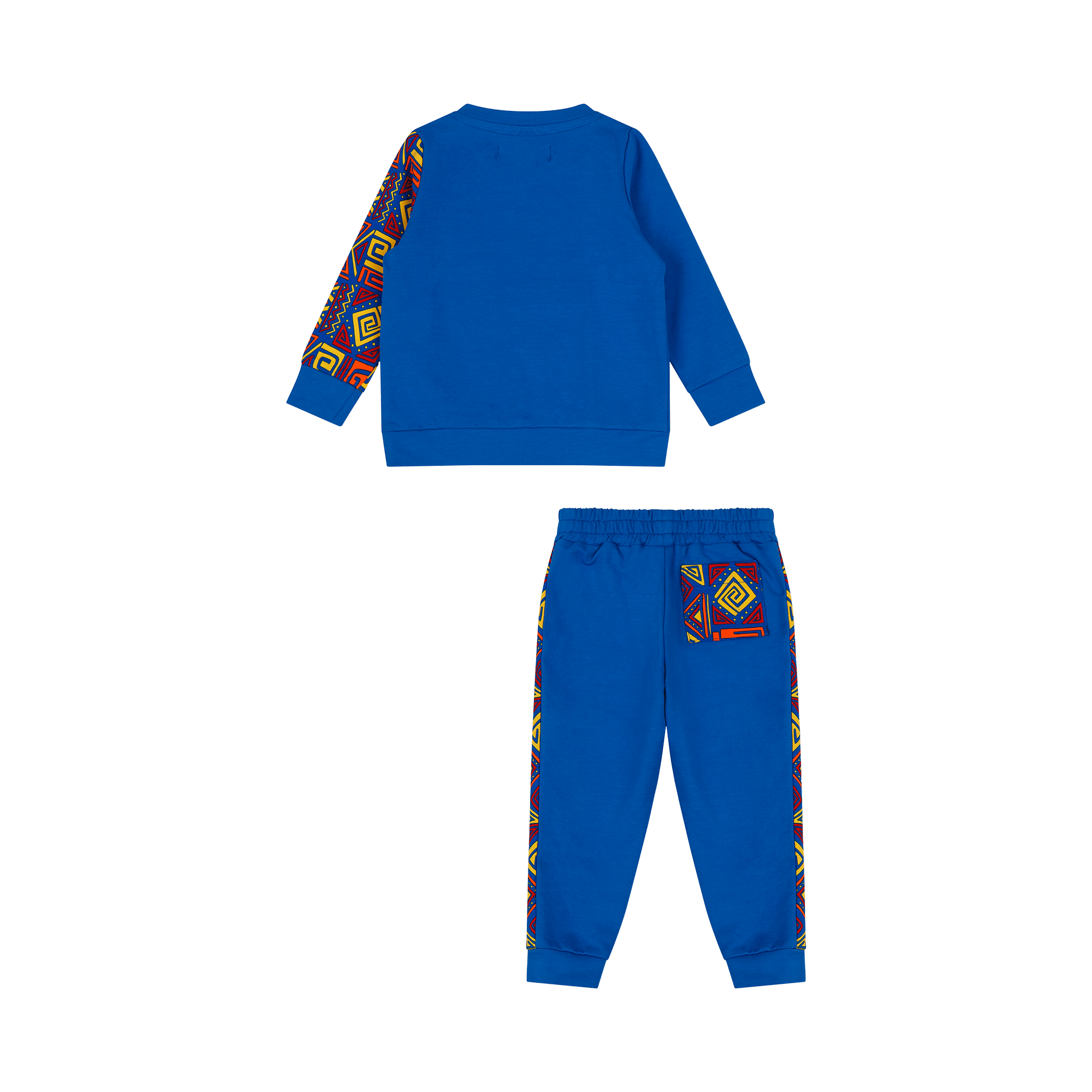 Infant Crewneck Sweatshirt and Jogger Pants Set - Blue Multicolor | Multicultural Kids Clothing - Mixed Up Clothing