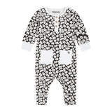Infant Jumpsuit Romper - Black/White/Hello | Multicultural Kids Clothing - Mixed Up Clothing