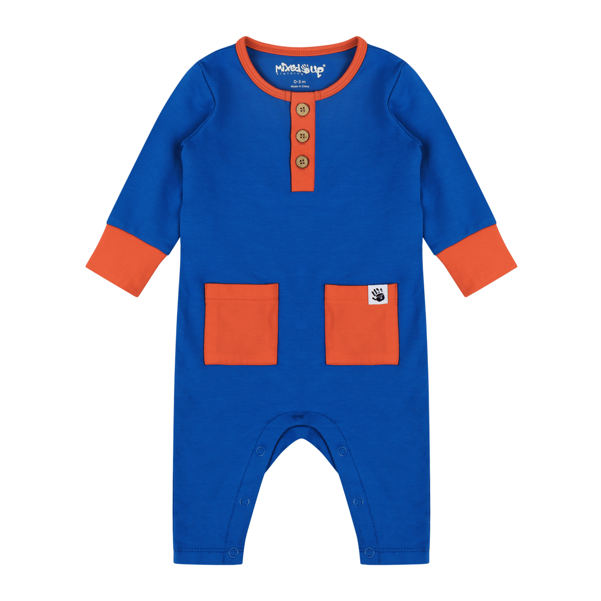 Infant Jumpsuit Romper - Blue/Red | Multicultural Kids Clothing - Mixed Up Clothing