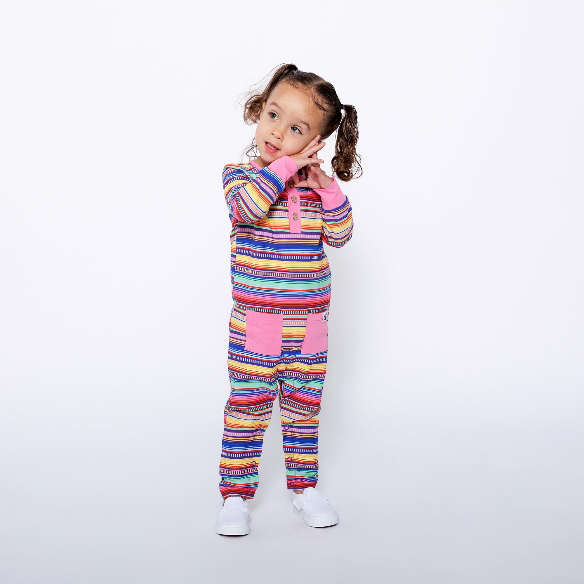 Infant Jumpsuit Romper - Multicolor Stripe | Multicultural Kids Clothing - Mixed Up Clothing
