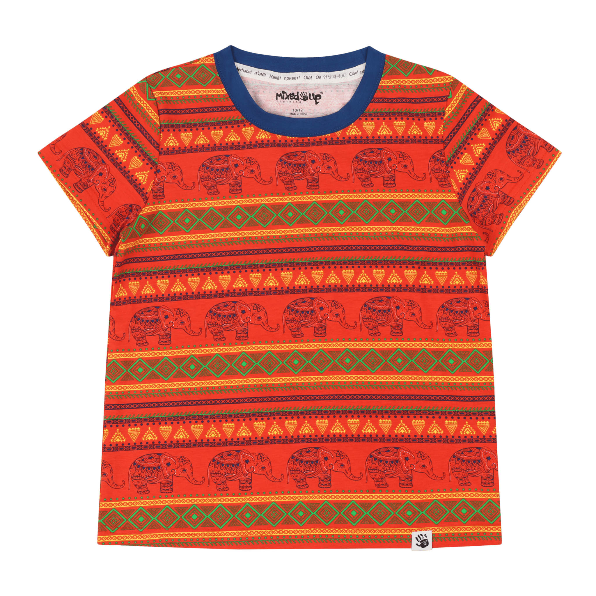 Kids Suave Elephant Print Short Sleeve T-Shirt | Multicultural Kids Clothing - Mixed Up Clothing