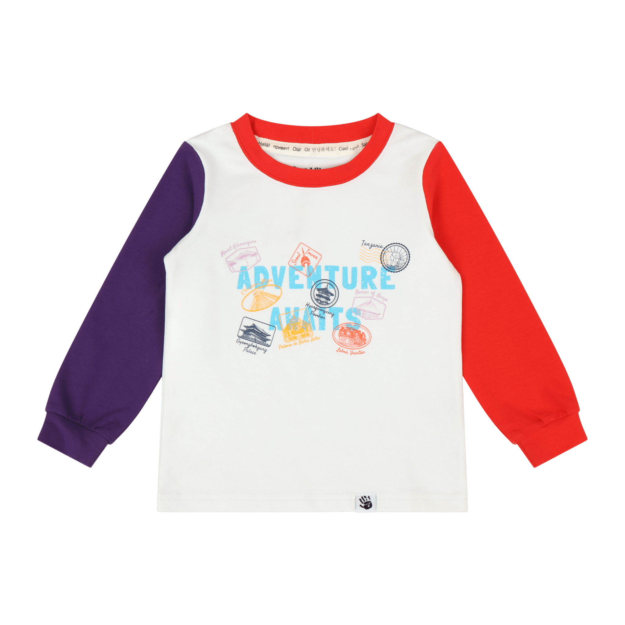 Landmarks Tee – Adventure Awaits Colorblock Long Sleeve T-Shirt - Mixed Up Clothing