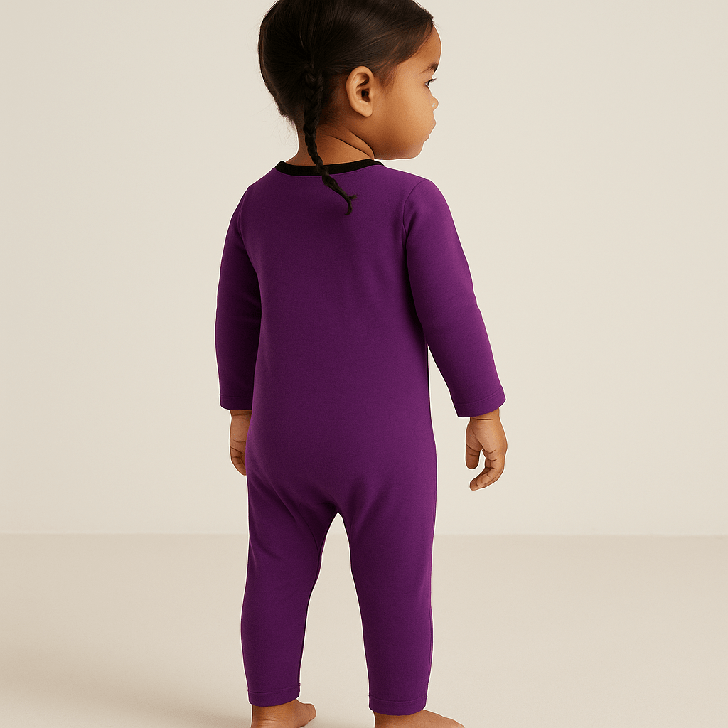 UNO Romper – Purple Tilandsia Baby One - Piece Inspired by Latin American Flora - Mixed Up Clothing